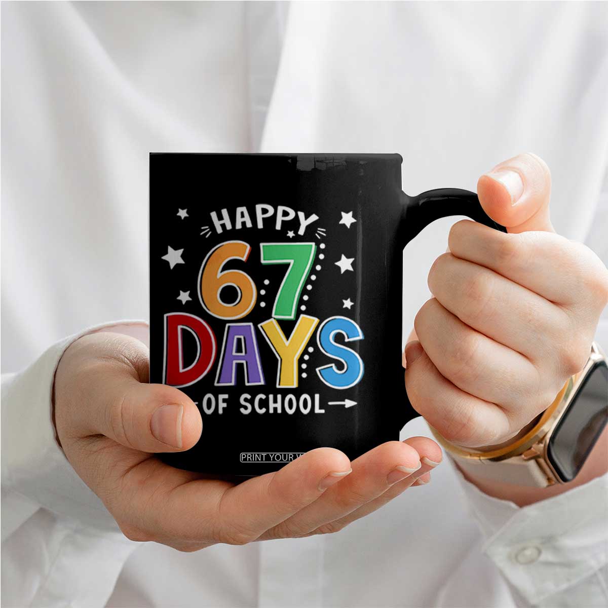 67 Days of School Coffee Mug Funny Meme Teacher Student 67th Day TS10 Print Your Wear
