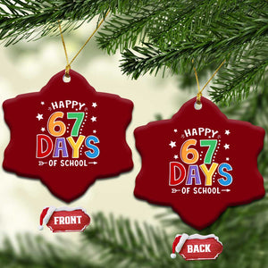 67 Days of School Ceramic Ornament Funny Meme Teacher Student 67th Day TS10 Print Your Wear