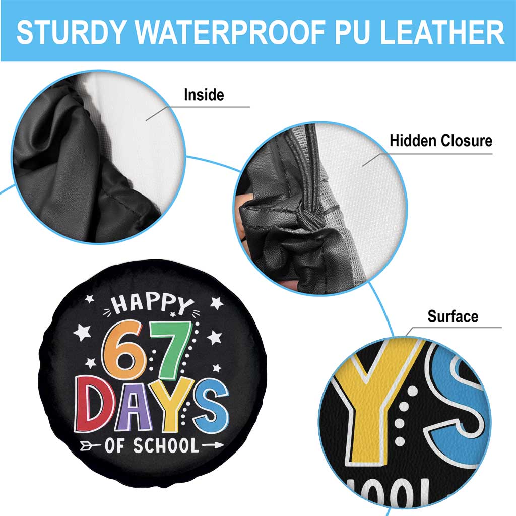 67 Days of School Spare Tire Cover Funny Meme Teacher Student 67th Day TS10 Print Your Wear