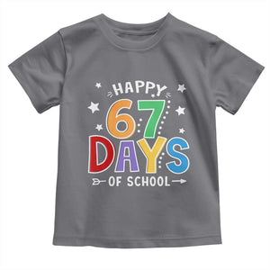 67 Days of School Toddler T Shirt Funny Meme Teacher Student 67th Day TS10 Charcoal Print Your Wear