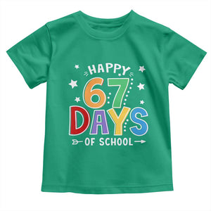 67 Days of School Toddler T Shirt Funny Meme Teacher Student 67th Day TS10 Irish Green Print Your Wear
