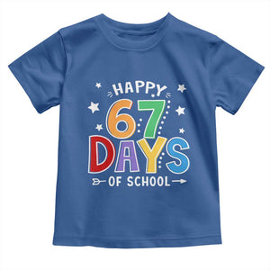 67 Days of School Toddler T Shirt Funny Meme Teacher Student 67th Day TS10 Royal Blue Print Your Wear