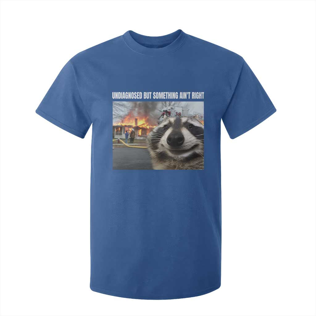 Raccoon Meme T Shirt For Kid Undiagnosed But Something Aint Right TS10 Royal Blue Print Your Wear