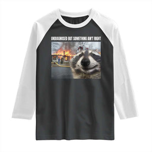 Raccoon Meme Raglan Shirt Undiagnosed But Something Aint Right TS10 Black White Print Your Wear