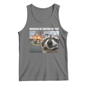 Raccoon Meme Tank Top Undiagnosed But Something Aint Right TS10 Black Heather Print Your Wear