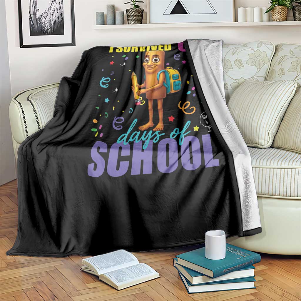 Tung Tung Tung Sahur I Survived 67 Days of School Throw Blanket Funny Six Seven 6 7 Meme Teacher Student TS10 Print Your Wear