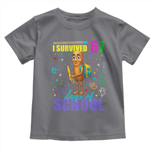 Tung Tung Tung Sahur I Survived 67 Days of School Toddler T Shirt Funny Six Seven 6 7 Meme Teacher Student TS10 Charcoal Print Your Wear