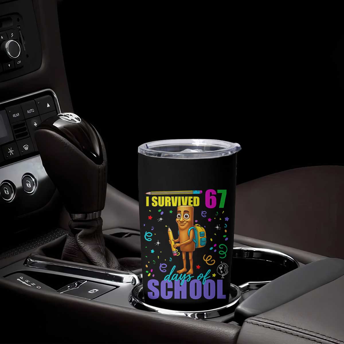 Tung Tung Tung Sahur I Survived 67 Days of School Tumbler Cup Funny Six Seven 6 7 Meme Teacher Student TS10 Print Your Wear