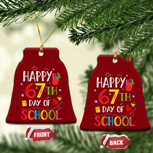 67 Days of School Ceramic Ornament Happy 67th Day Of School Teachers Student Meme TS10 Print Your Wear