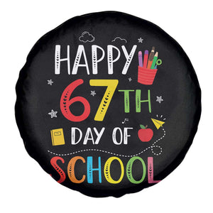67 Days of School Spare Tire Cover Happy 67th Day Of School Teachers Student Meme TS10 Print Your Wear