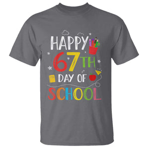 67 Days of School T Shirt Happy 67th Day Of School Teachers Student Meme TS10 Charcoal Print Your Wear