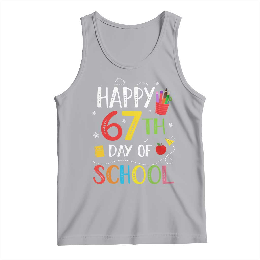 67 Days of School Tank Top Happy 67th Day Of School Teachers Student Meme TS10 Athletic Heather Print Your Wear