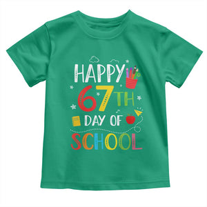 67 Days of School Toddler T Shirt Happy 67th Day Of School Teachers Student Meme TS10 Irish Green Print Your Wear