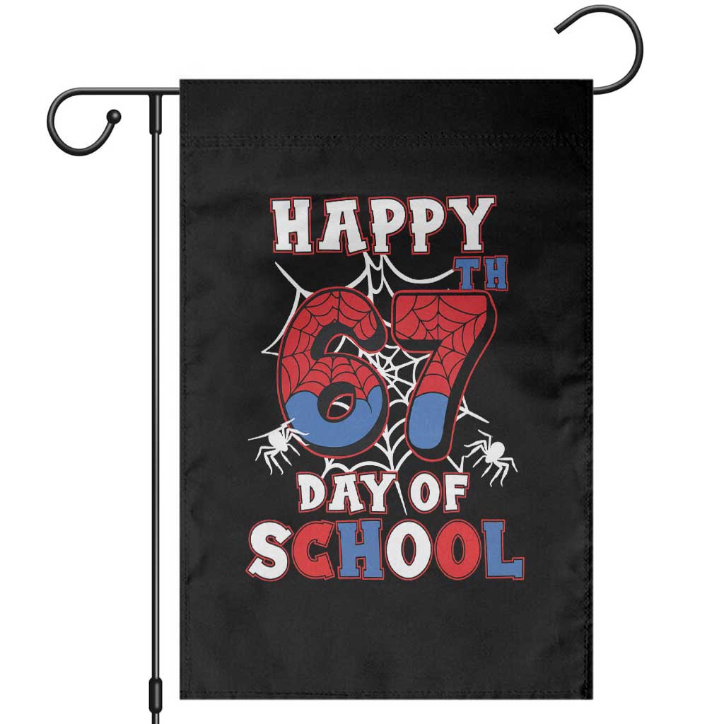 Happy 67th Day Of School Garden Flag Boys Girls Spider 67 Days TS10 Black Print Your Wear