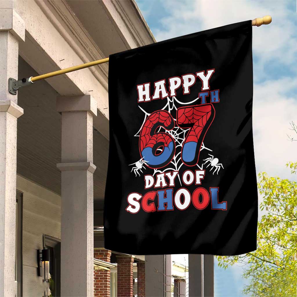 Happy 67th Day Of School Garden Flag Boys Girls Spider 67 Days TS10 Print Your Wear
