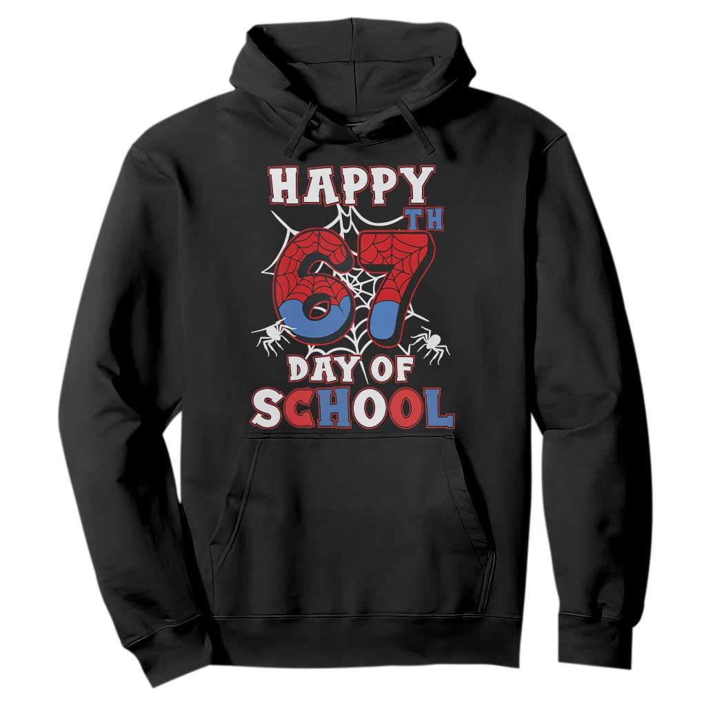 Happy 67th Day Of School Hoodie Boys Girls Spider 67 Days TS10 Black Print Your Wear