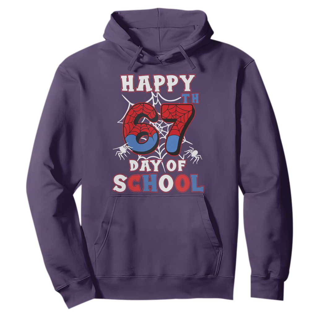 Happy 67th Day Of School Hoodie Boys Girls Spider 67 Days TS10 Purple Print Your Wear