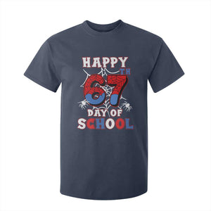 Happy 67th Day Of School T Shirt For Kid Boys Girls Spider 67 Days TS10 Navy Print Your Wear