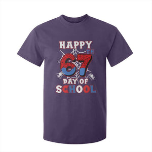 Happy 67th Day Of School T Shirt For Kid Boys Girls Spider 67 Days TS10 Purple Print Your Wear