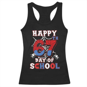 Happy 67th Day Of School Racerback Tank Top Boys Girls Spider 67 Days TS10 Black Print Your Wear