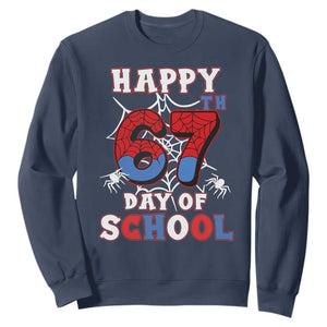 Happy 67th Day Of School Sweatshirt Boys Girls Spider 67 Days TS10 Navy Print Your Wear