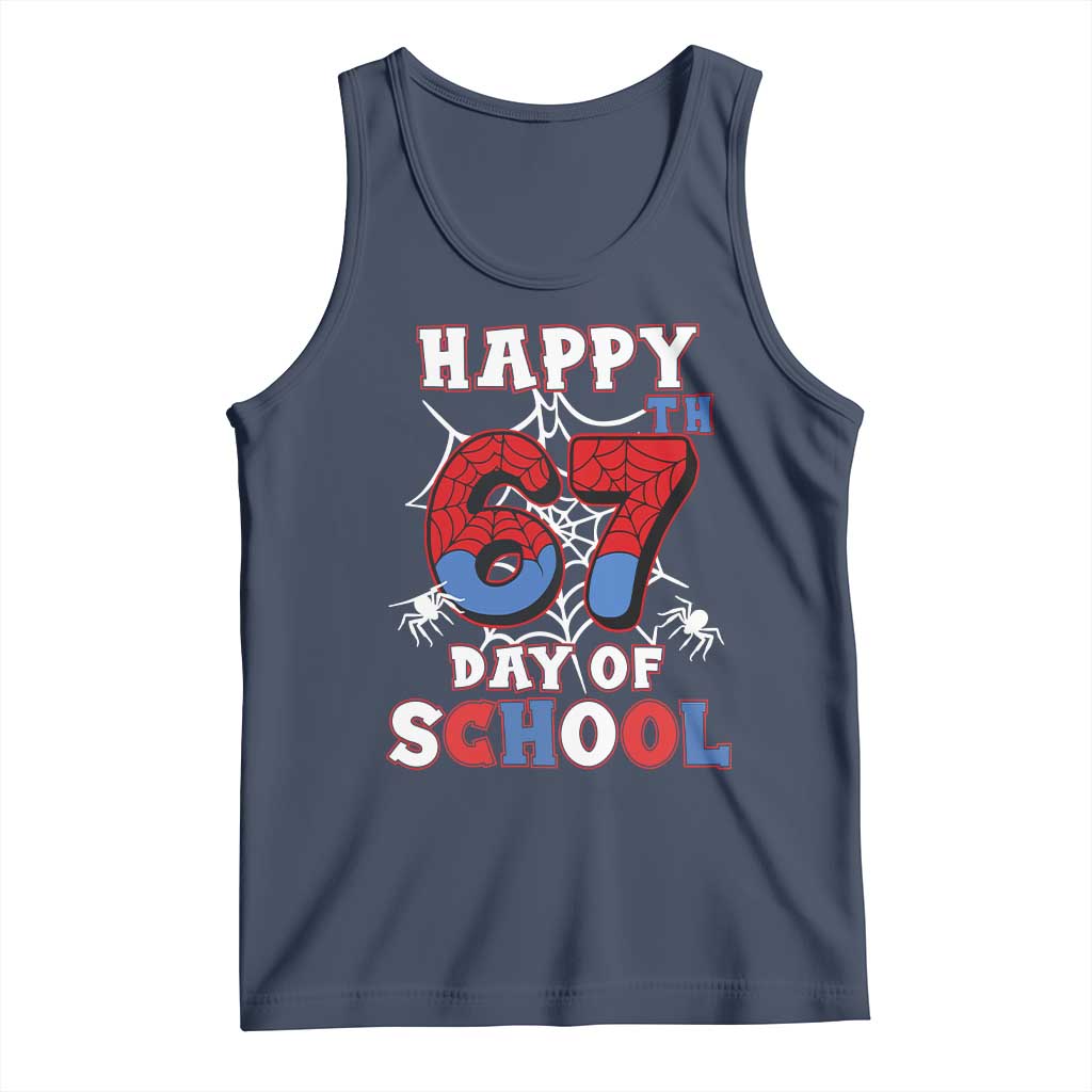 Happy 67th Day Of School Tank Top Boys Girls Spider 67 Days TS10 Navy Print Your Wear