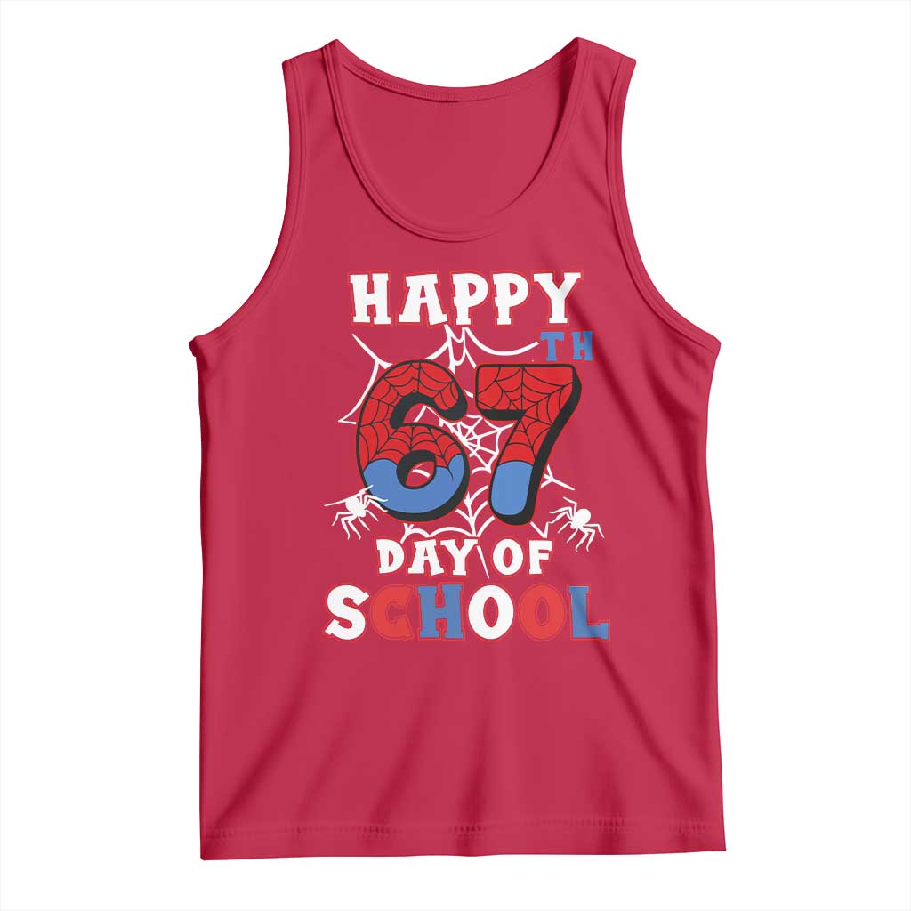 Happy 67th Day Of School Tank Top Boys Girls Spider 67 Days TS10 Red Print Your Wear