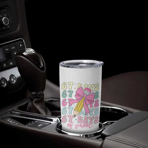67 Days of School Coquette Bow Tumbler Cup Funny Six Seven Meme 67th Day Teacher Student TS10 Print Your Wear