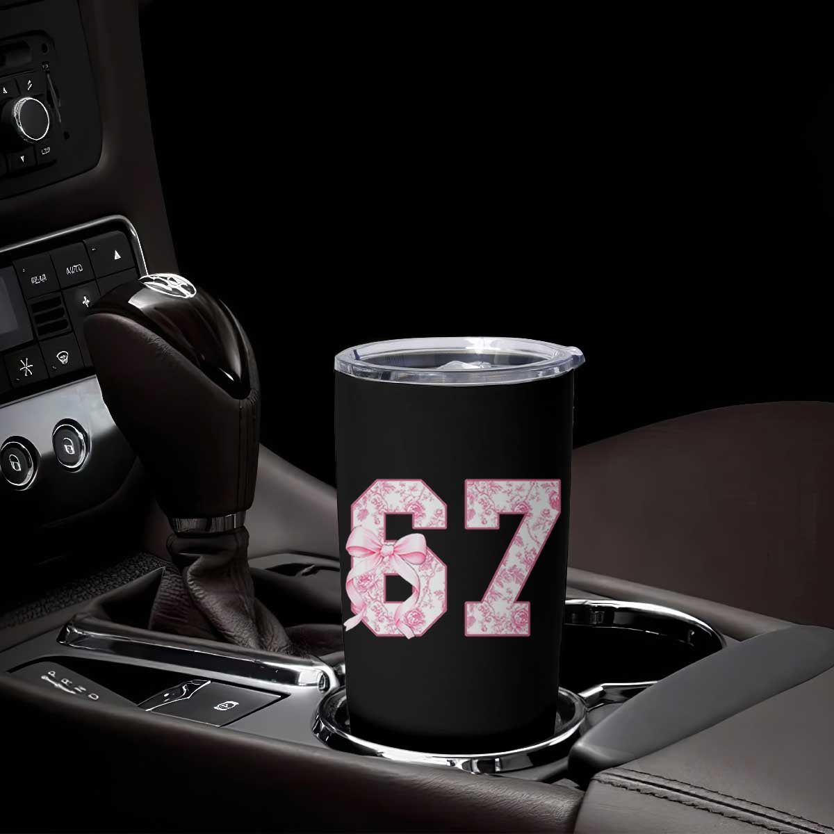 Six Seven Coquette Girl Tumbler Cup Funny 67 Meme Gen Alpha Slang Pink Floral Bow Aesthetic TS10 Print Your Wear