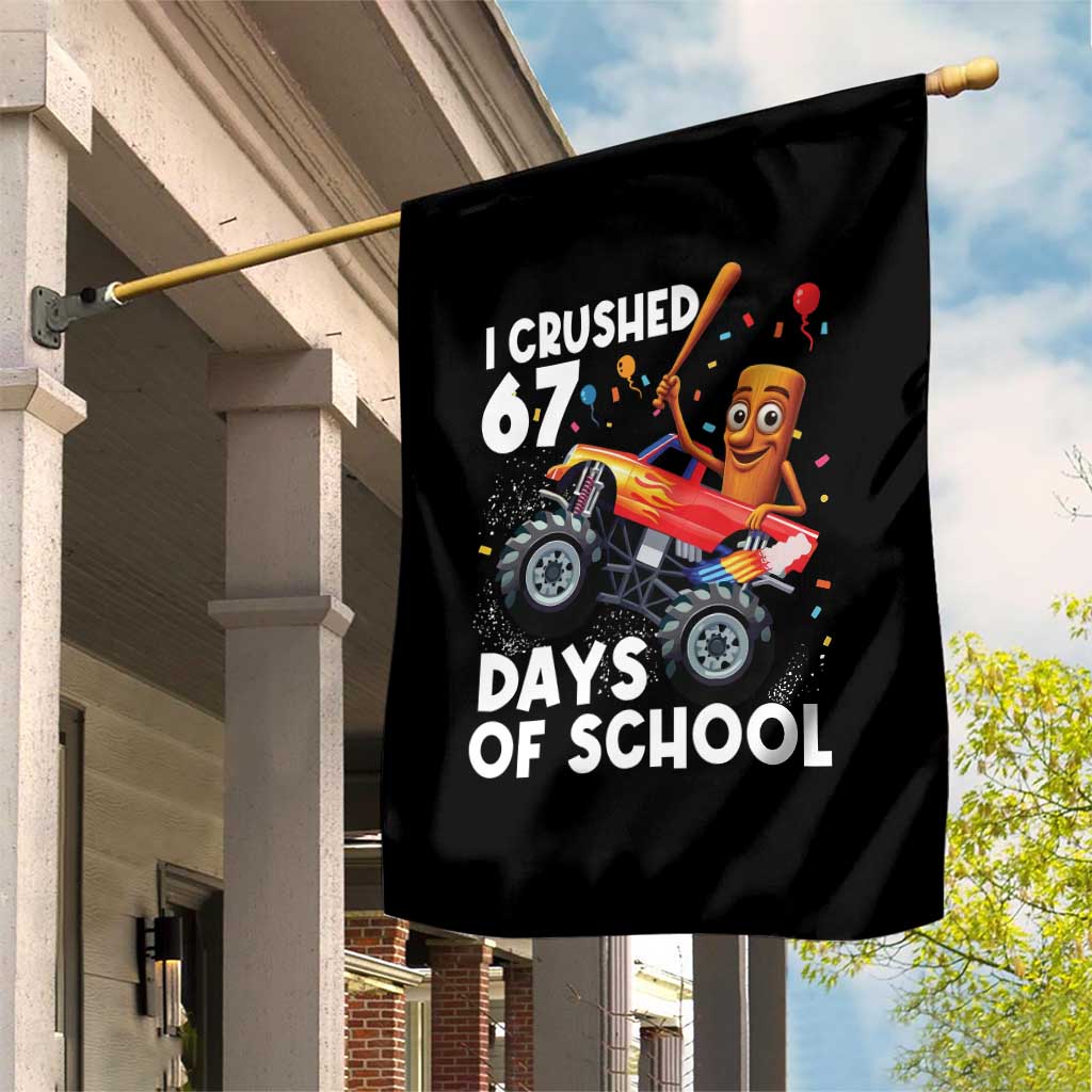 67 Days of School Monster Truck Garden Flag 67th Day Boys Tung Tung Tung Sahur TS10 Print Your Wear
