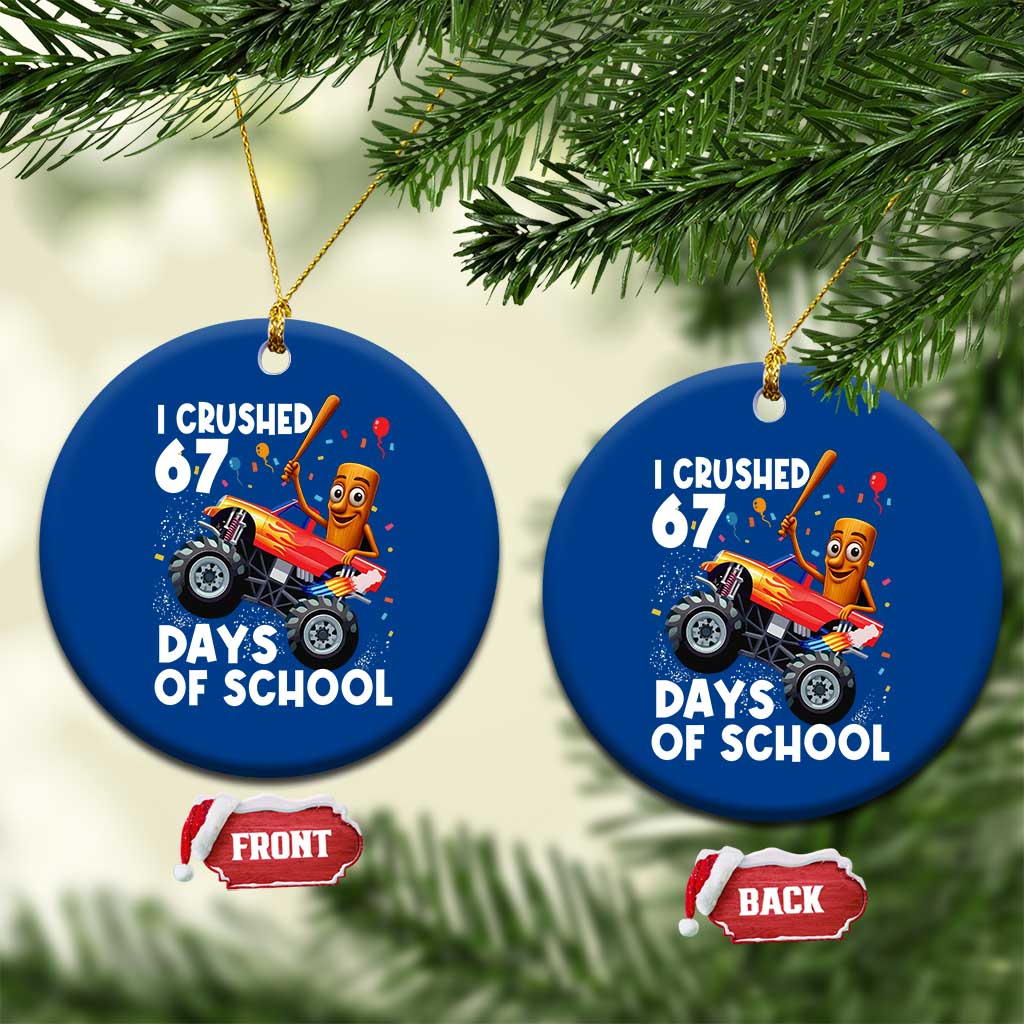 67 Days of School Monster Truck Ceramic Ornament 67th Day Boys Tung Tung Tung Sahur TS10 1pc Blue Print Your Wear