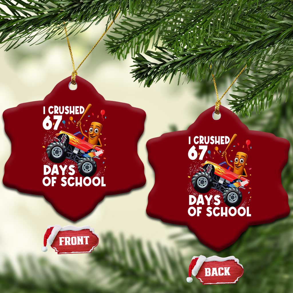 67 Days of School Monster Truck Ceramic Ornament 67th Day Boys Tung Tung Tung Sahur TS10 Print Your Wear