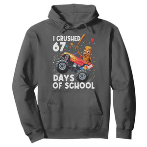 67 Days of School Monster Truck Hoodie 67th Day Boys Tung Tung Tung Sahur TS10 Dark Heather Print Your Wear