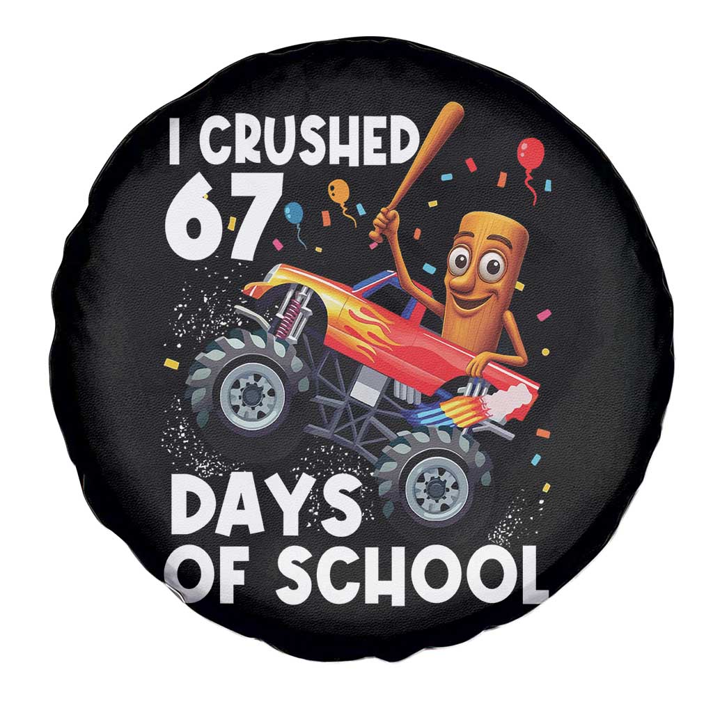 67 Days of School Monster Truck Spare Tire Cover 67th Day Boys Tung Tung Tung Sahur TS10 Print Your Wear
