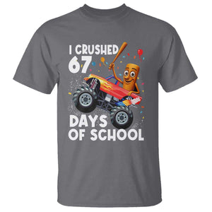 67 Days of School Monster Truck T Shirt 67th Day Boys Tung Tung Tung Sahur TS10 Charcoal Print Your Wear