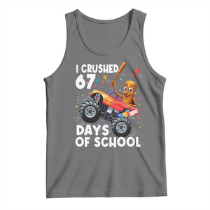 67 Days of School Monster Truck Tank Top 67th Day Boys Tung Tung Tung Sahur TS10 Black Heather Print Your Wear