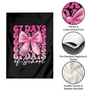 67 Days Of School Girls Coquette Bow Garden Flag Funny Six Seven Meme 67th Day TS10 Print Your Wear