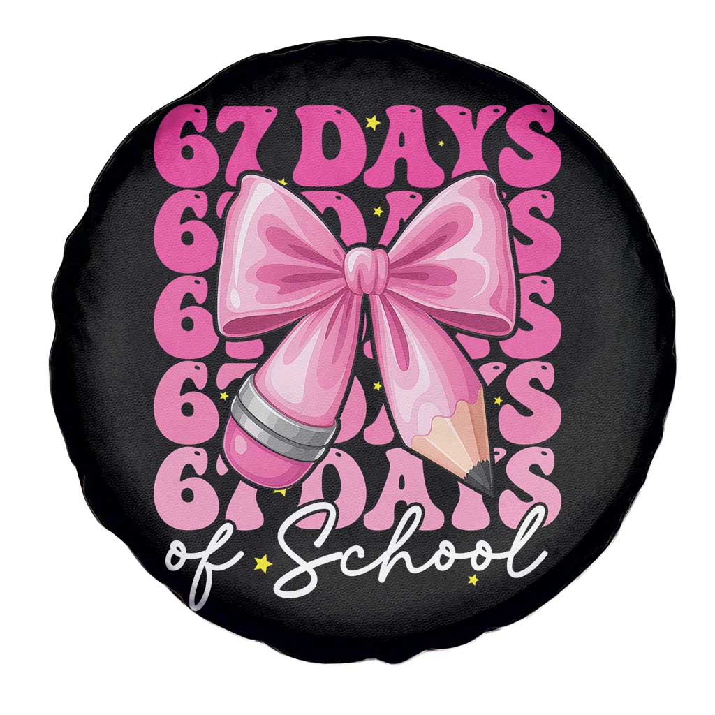 67 Days Of School Girls Coquette Bow Spare Tire Cover Funny Six Seven Meme 67th Day TS10 Print Your Wear