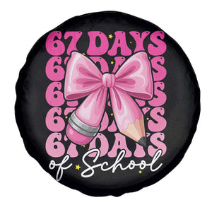 67 Days Of School Girls Coquette Bow Spare Tire Cover Funny Six Seven Meme 67th Day TS10 Print Your Wear