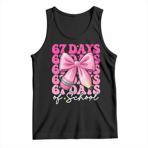 67 Days Of School Girls Coquette Bow Tank Top Funny Six Seven Meme 67th Day TS10 Black Print Your Wear