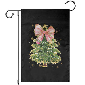 Coquette Bow Christmas Garden Flag Cute Teacher Xmas Tree Pink TS10 Black Print Your Wear