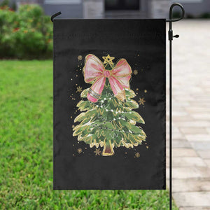 Coquette Bow Christmas Garden Flag Cute Teacher Xmas Tree Pink TS10 Print Your Wear