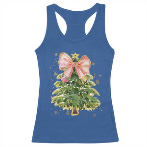 Coquette Bow Christmas Racerback Tank Top Cute Teacher Xmas Tree Pink TS10 Royal Blue Print Your Wear