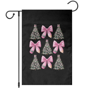 Coquette Bow Christmas Garden Flag Girly Xmas Tree Teacher Pencil Bow TS10 Black Print Your Wear