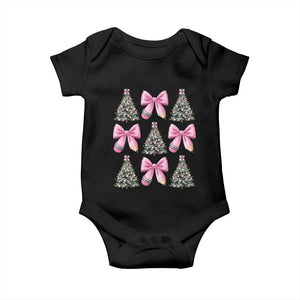 Coquette Bow Christmas Baby Onesie Girly Xmas Tree Teacher Pencil Bow TS10 Black Print Your Wear