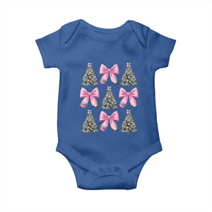 Coquette Bow Christmas Baby Onesie Girly Xmas Tree Teacher Pencil Bow TS10 Royal Blue Print Your Wear