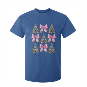 Coquette Bow Christmas T Shirt For Kid Girly Xmas Tree Teacher Pencil Bow TS10 Royal Blue Print Your Wear
