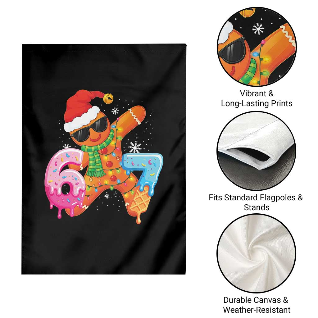 Funny 67 Meme Gingerbread Christmas Garden Flag Six Seven Ice Cream Drip Boys TS10 Print Your Wear