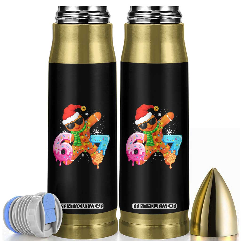 Funny 67 Meme Gingerbread Christmas Bullet Tumbler Six Seven Ice Cream Drip Boys TS10 Black Print Your Wear