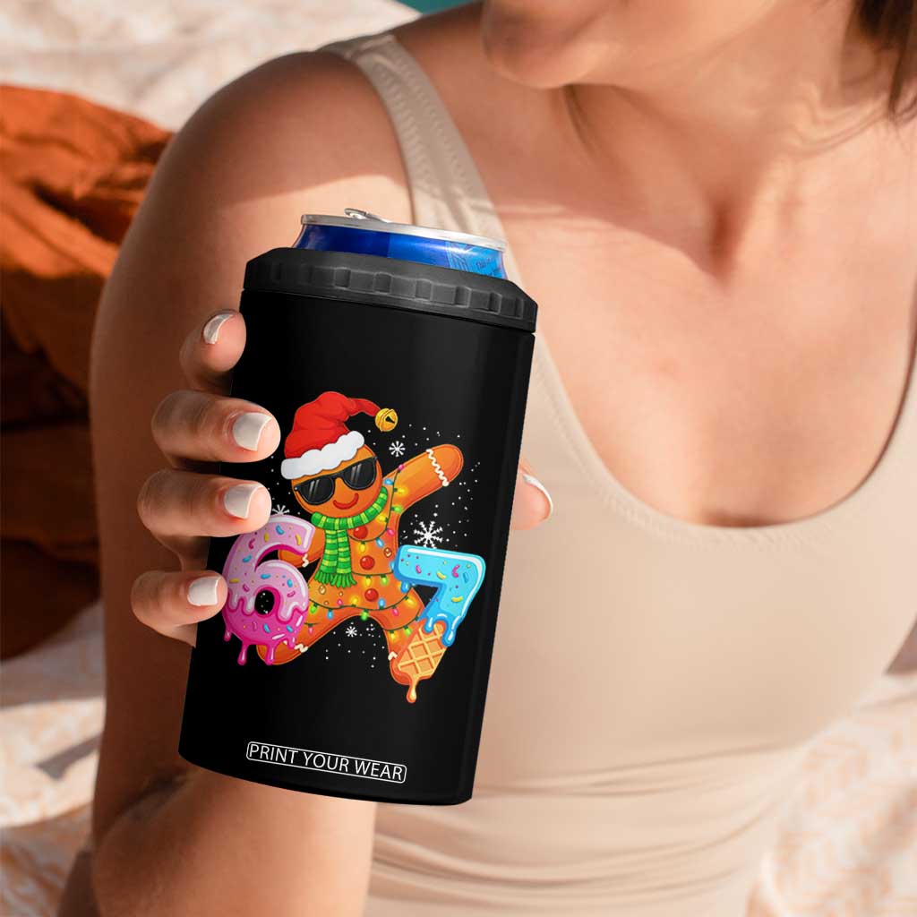 Funny 67 Meme Gingerbread Christmas 4 in 1 Can Cooler Tumbler Six Seven Ice Cream Drip Boys TS10 Print Your Wear